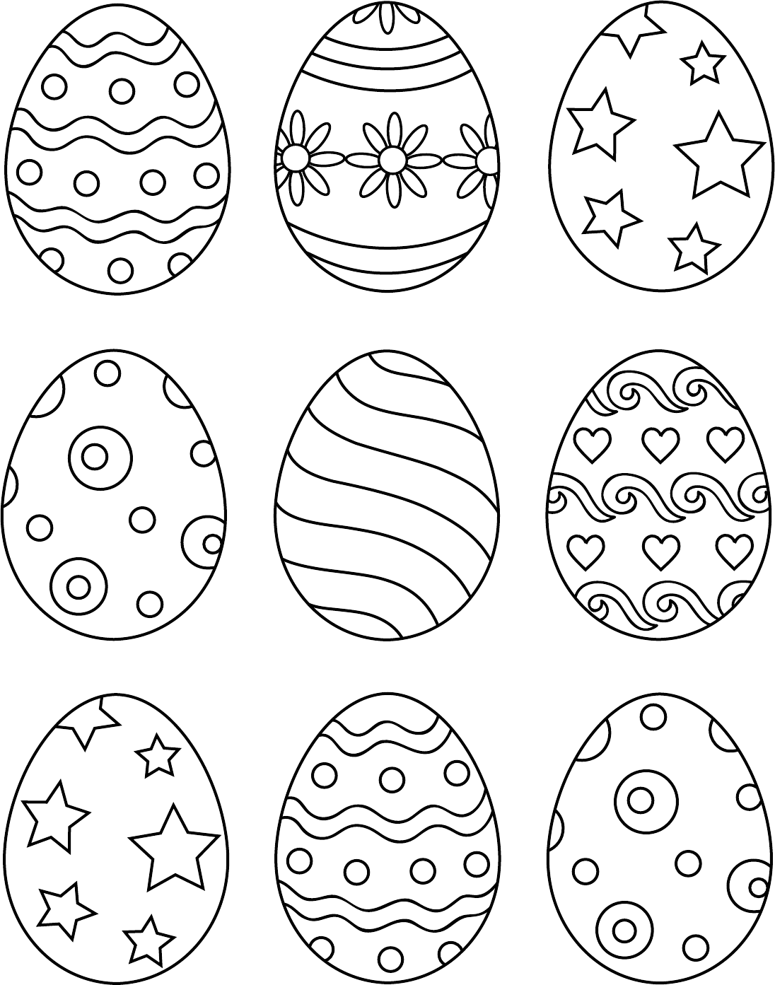 Easter Egg Template 2