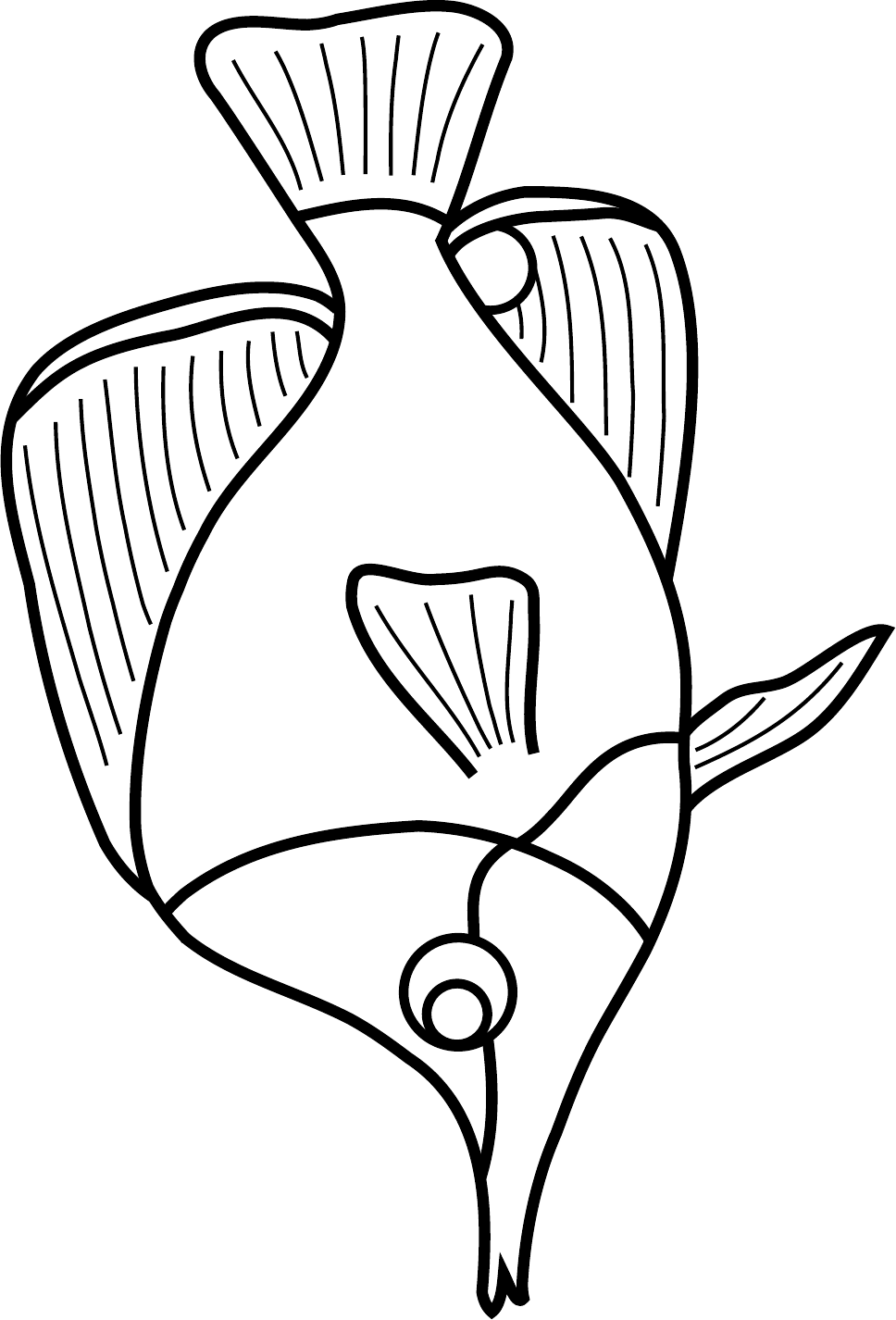 Long-Nosed Butterfly Fish Template