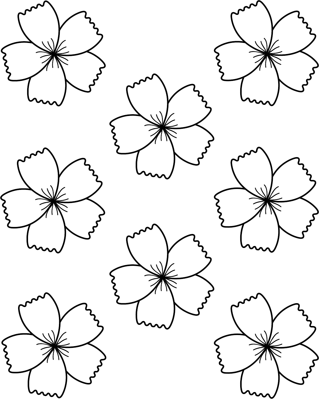 Free Flower Template Pdf 44kb 1 Page S