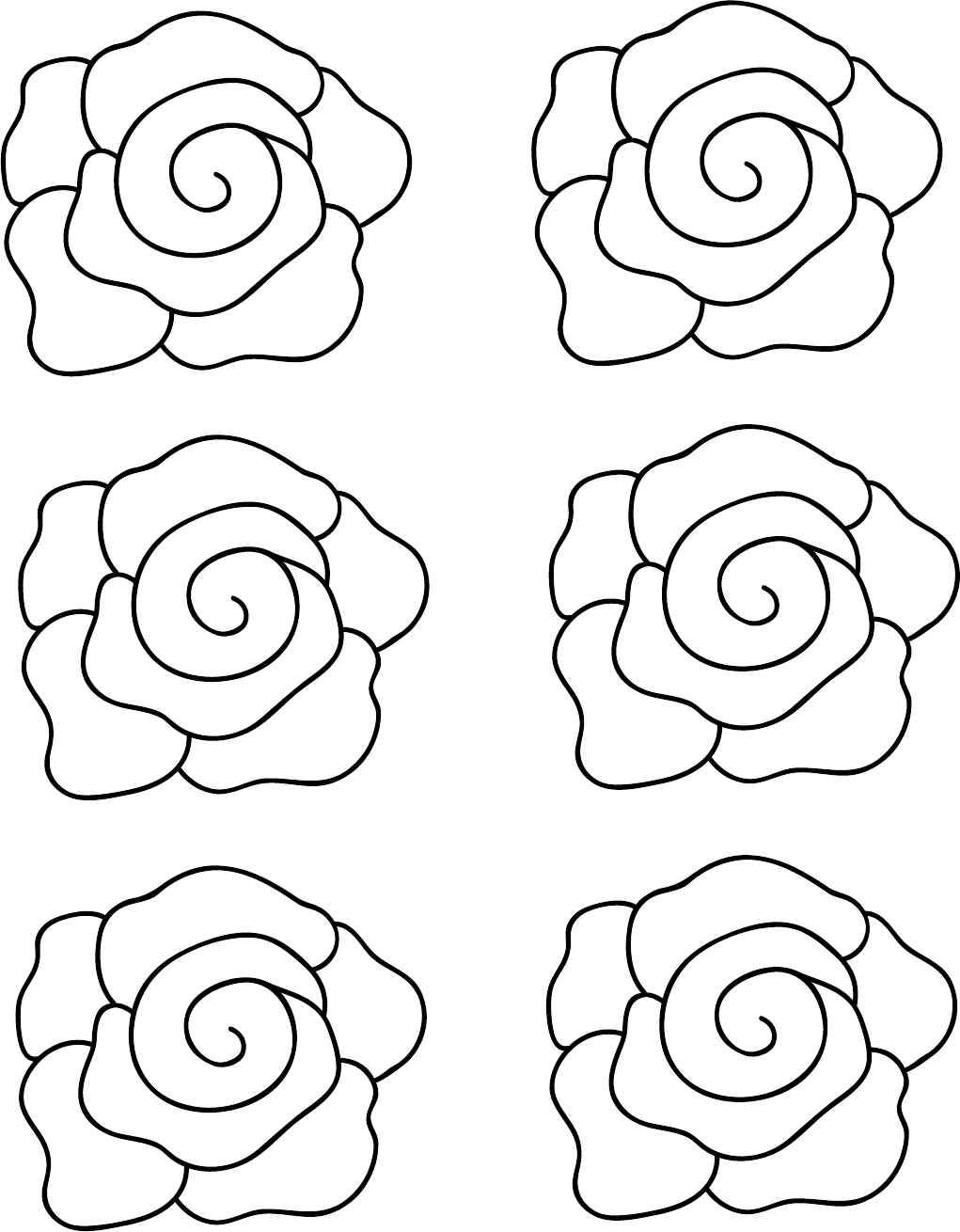 Flower Template of Roses
