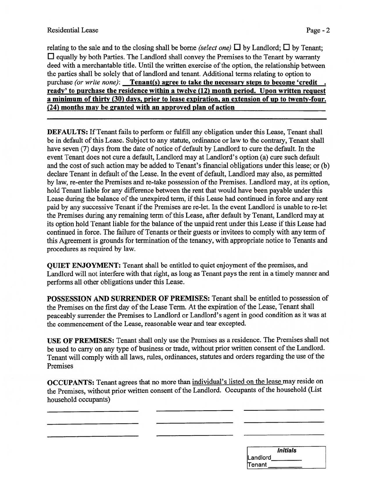 Lease Purchase Agreement 3