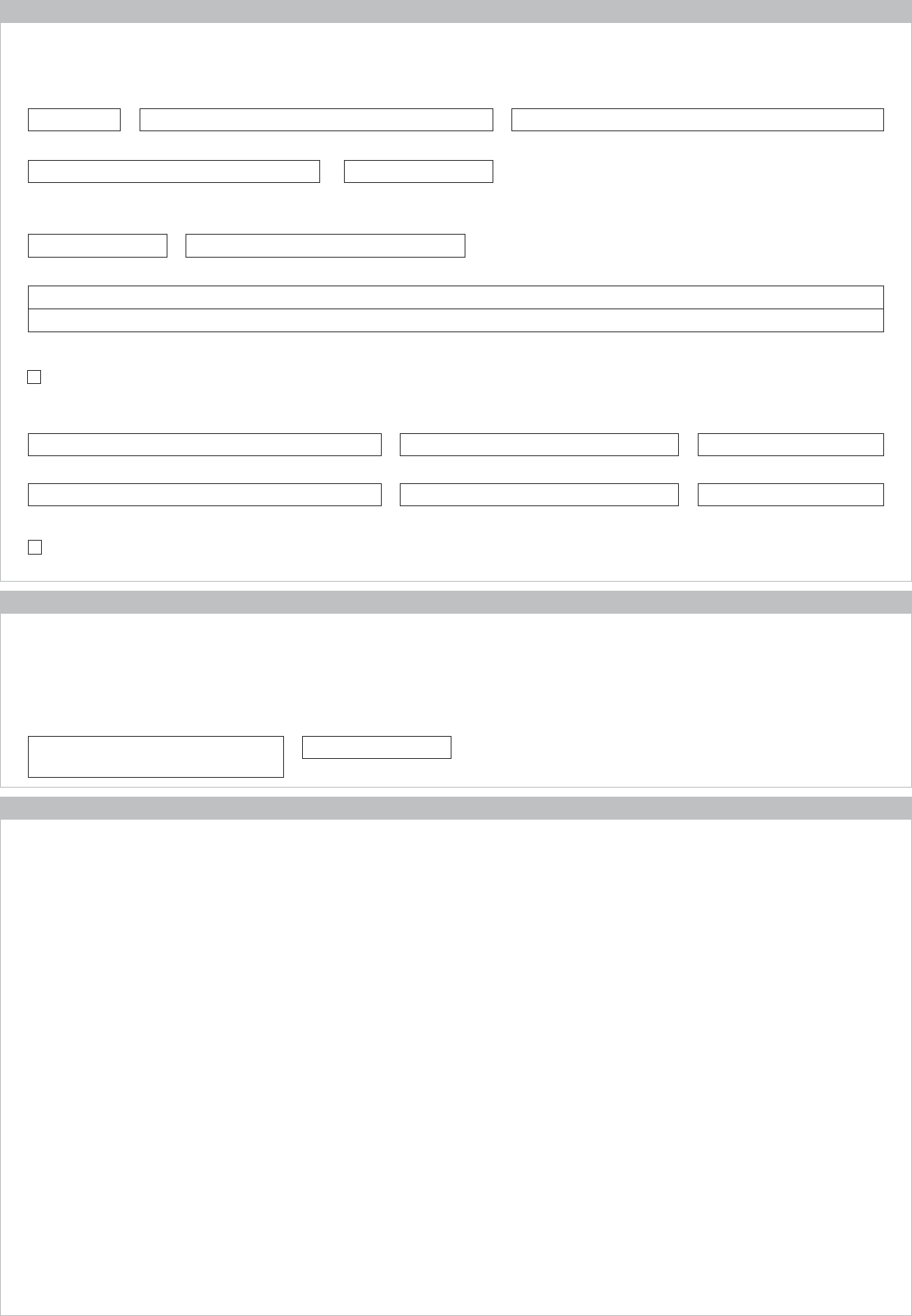 Credit Card Application Template 2