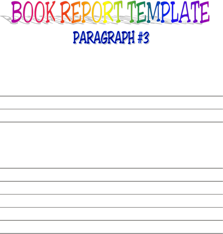 Book Report Template 1