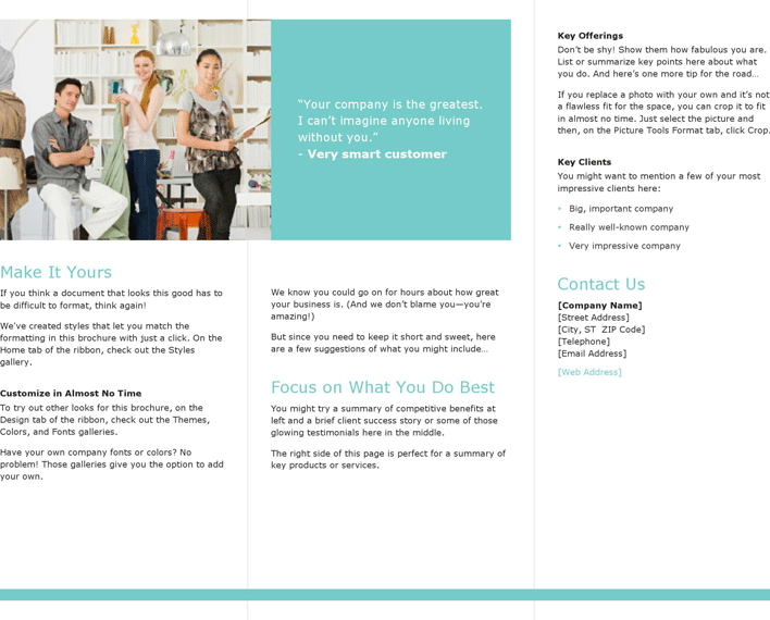 Blank Brochure Template 1 Page 2