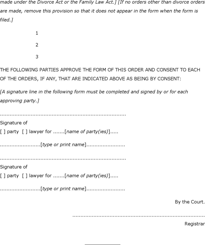 British Columbia Final Order Form Page 3