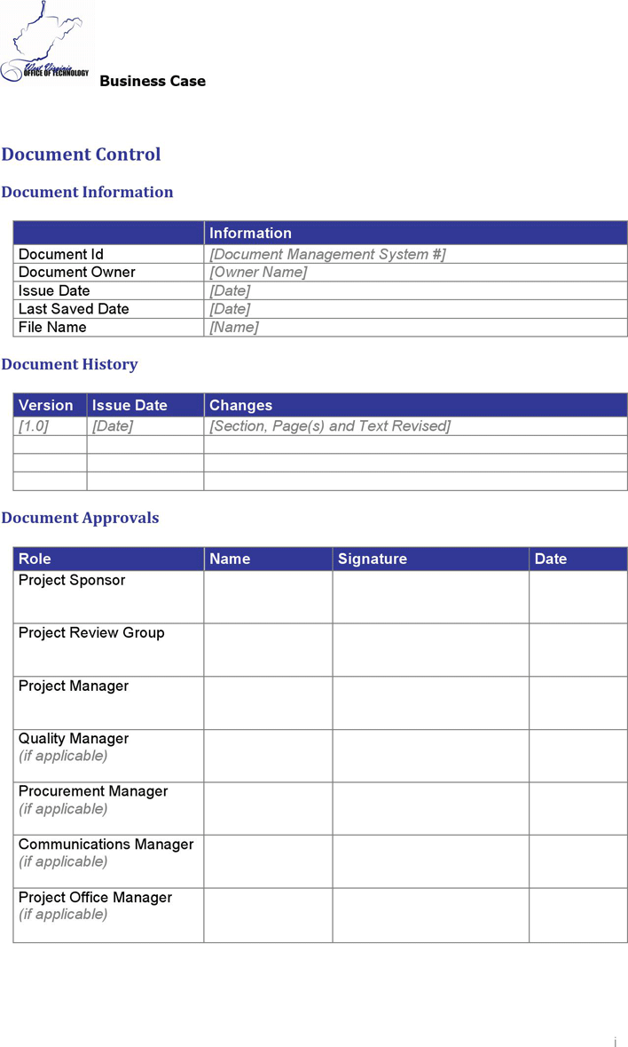 Business Case Template 1 Page 2