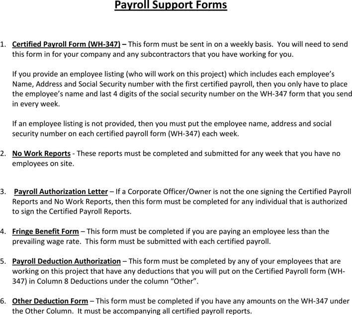 California Certified Payroll Report Requirements Page 2