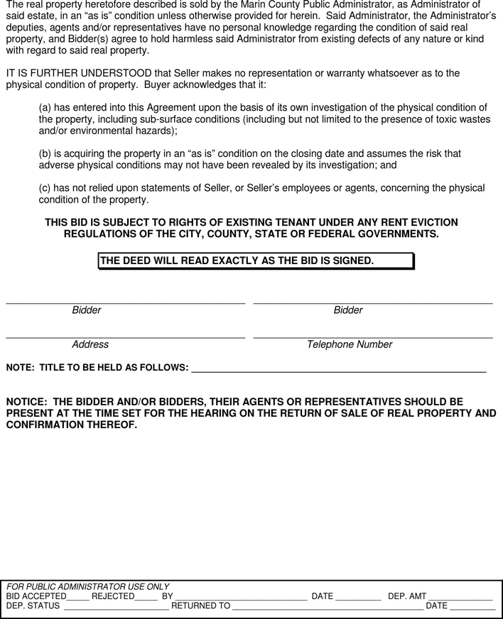 California Offer To Purchase Real Estate Form Page 2