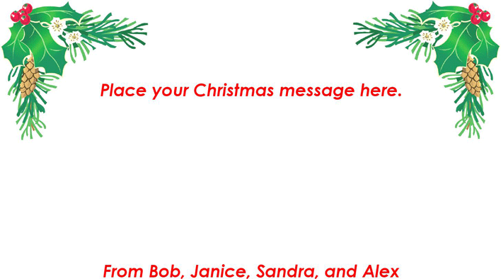 Christmas Card Template 3 Page 2