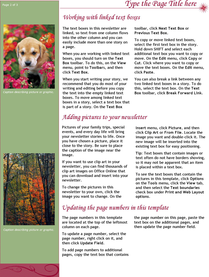 Christmas Newsletter 1 Page 2