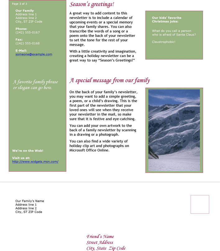 Christmas Newsletter 1 Page 3