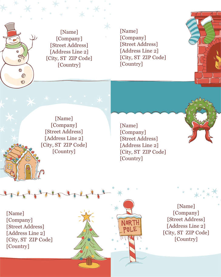 Christmas Shipping Label Template