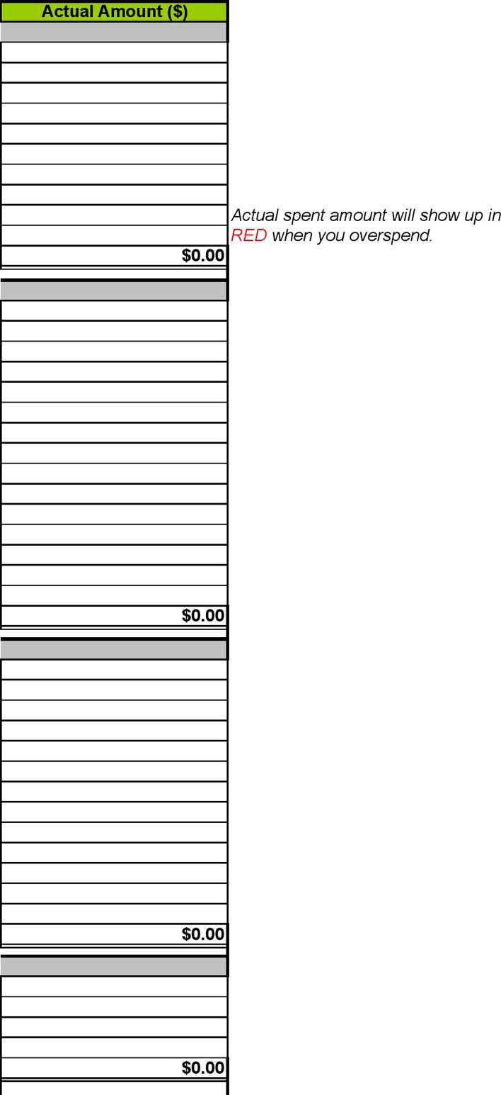 Christmas Shopping Budget Template Page 3