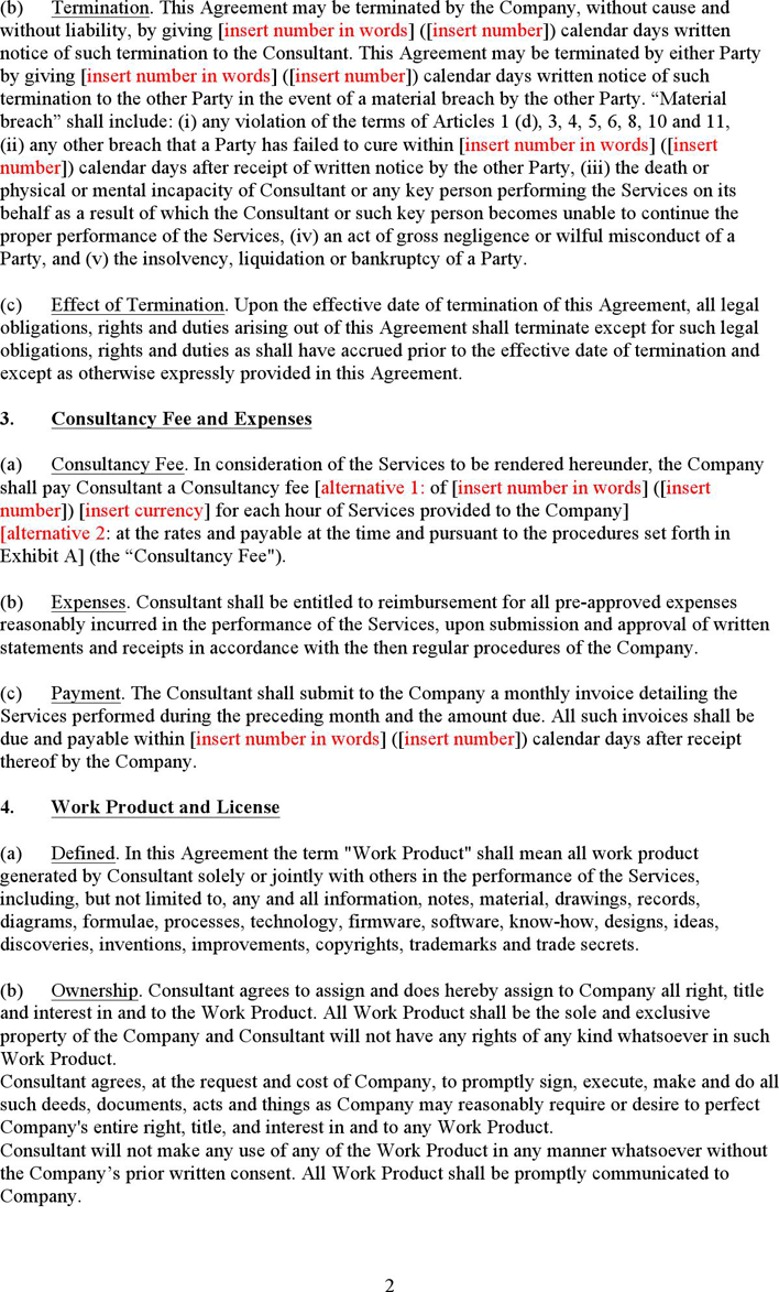Consulting Agreement Page 2