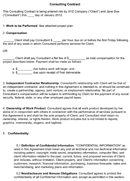 Consulting Contract Template