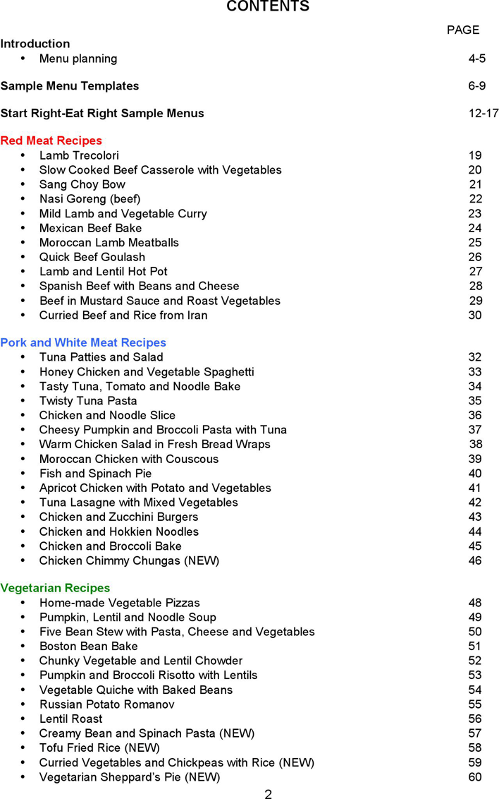 Cookbook Template 1 Page 2