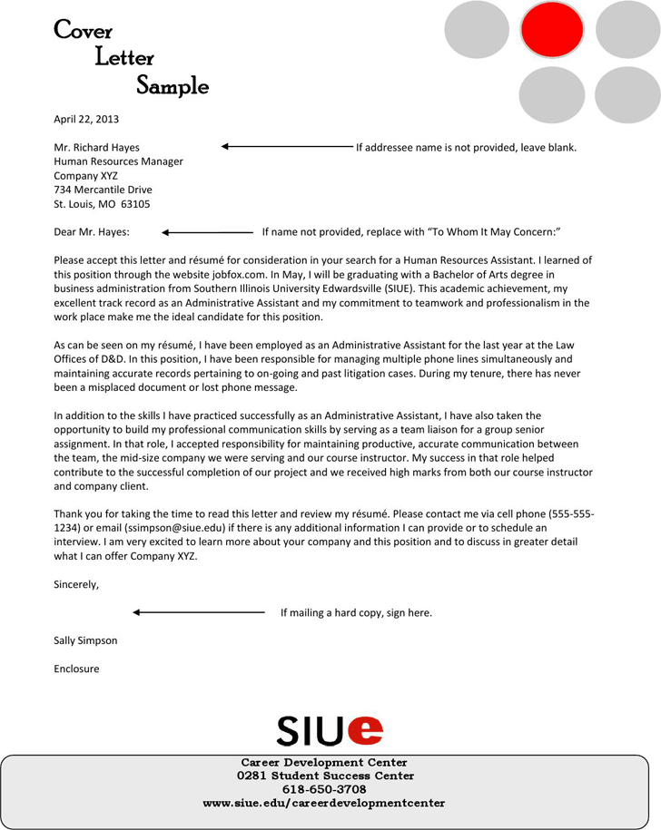 Administrative Cover Letter Sample from www.speedytemplate.com