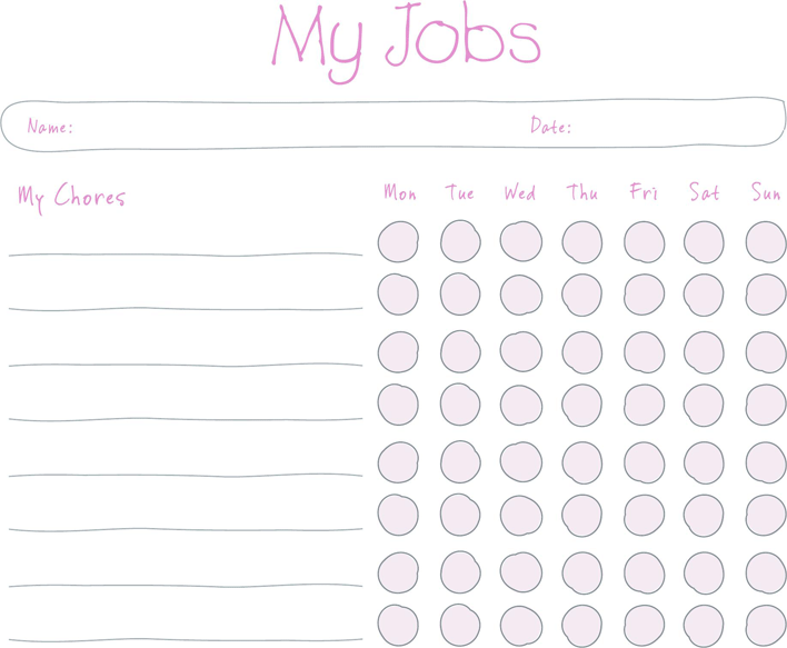 Customizable 7-Day Chore Charts Page 3