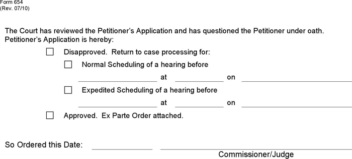 Delaware Affidavit for PFA Exparte Order Form Page 3