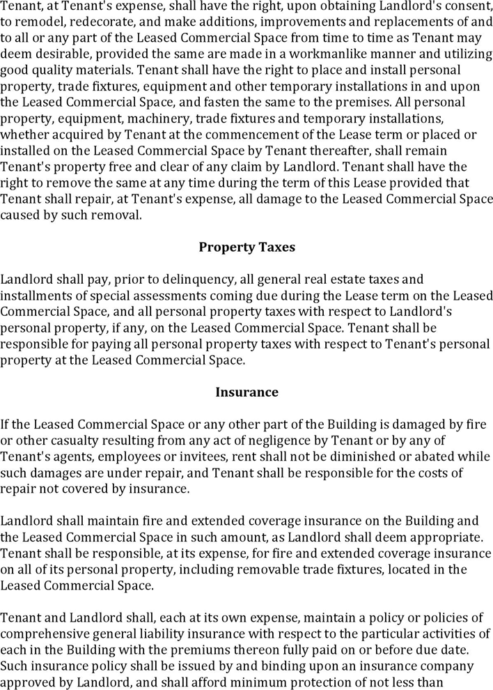 Delaware Commercial Lease Agreement Page 3