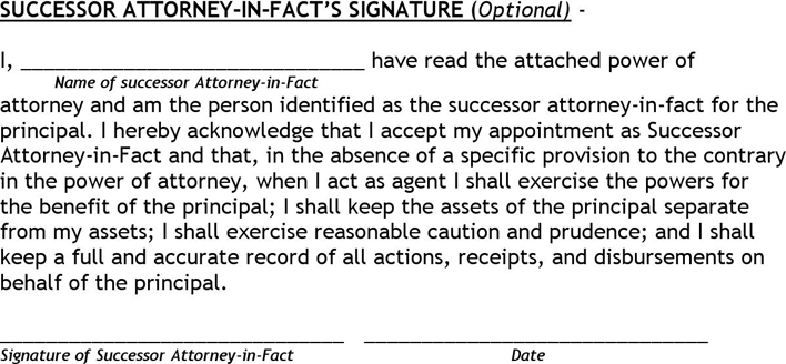 Delaware General Power of Attorney Form Page 4