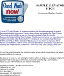Elevator Pitch Examples