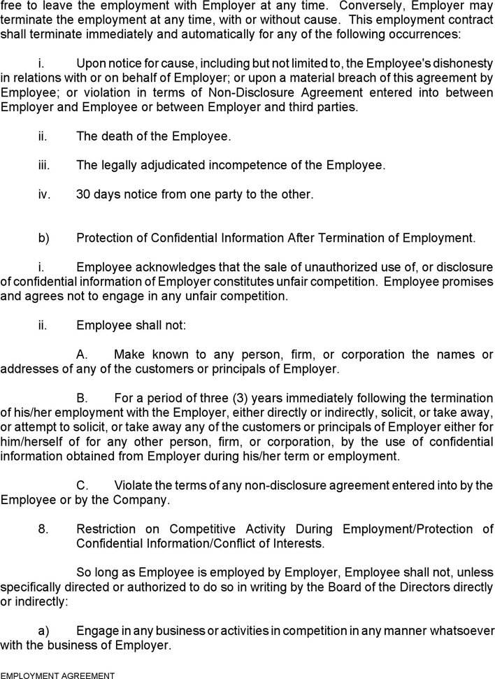 Employment Agreement 1 Page 3