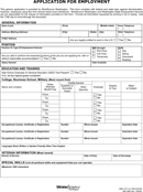 Generic Application for Employment