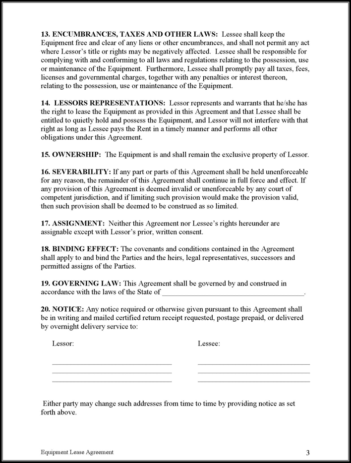 Equipment Lease Agreement 1 Page 3