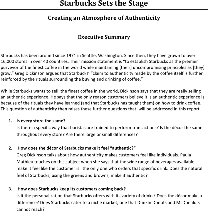 Executive Summary Example 2 Page 3
