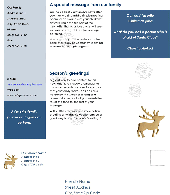 Family Christmas Newsletter Page 3