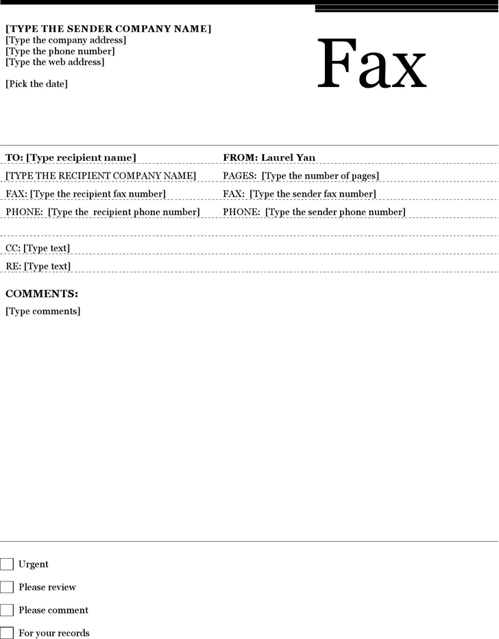 Fax Cover Sheet (Urban Theme)
