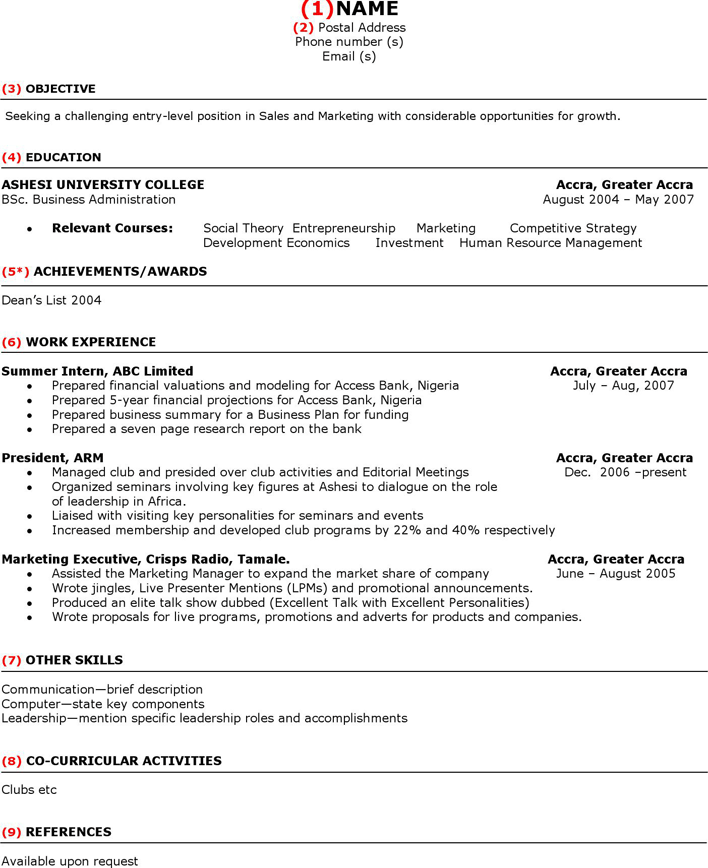 General CV Template Page 2
