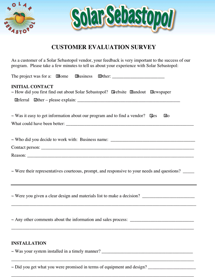 General Evaluation Template 1