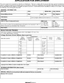 Generic Application for Employment