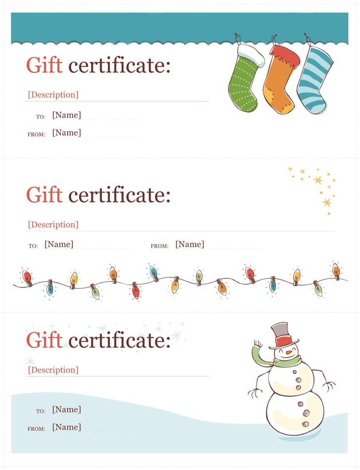 Gift Certificate Template 2