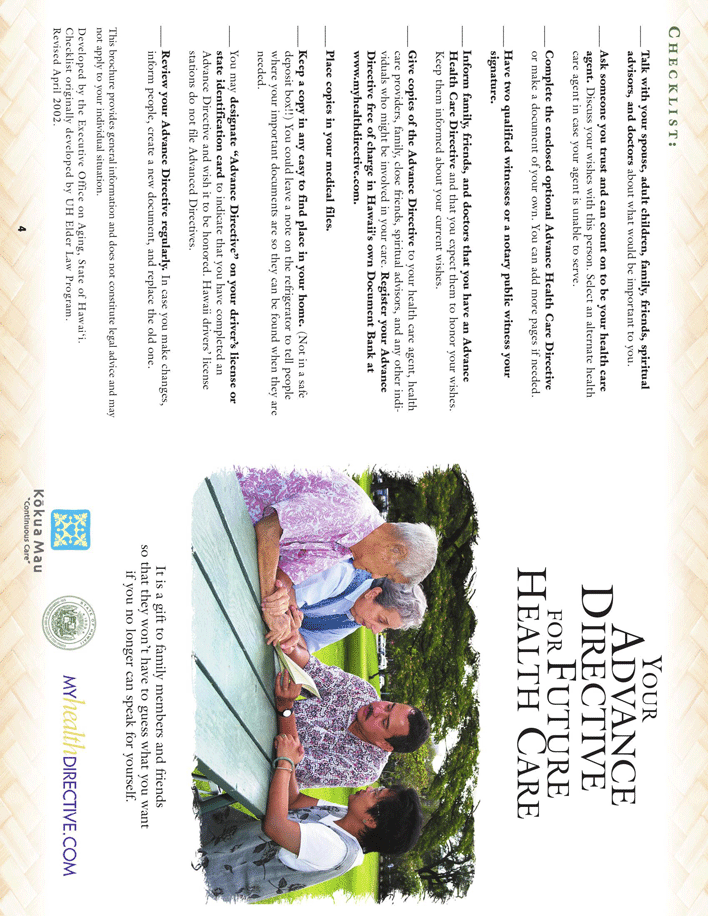 Hawaii Advance Health Care Directive Form 2 Page 3