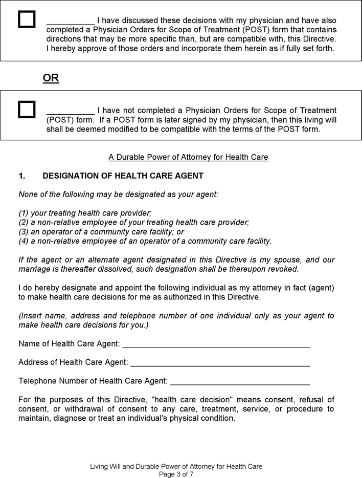 Idaho Advance Health Care Directive Form 1 Page 3