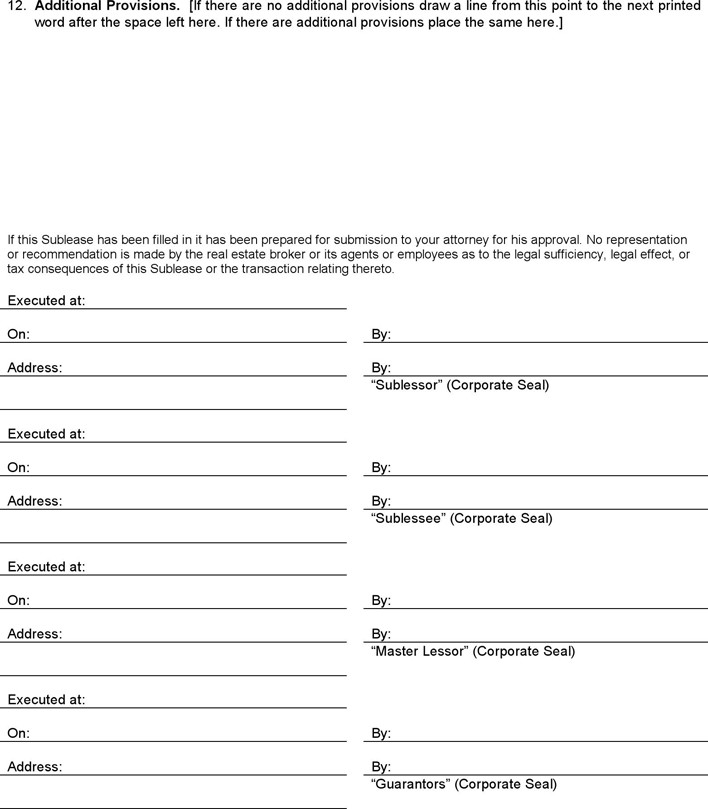 Idaho Sublease Agreement Template Page 5