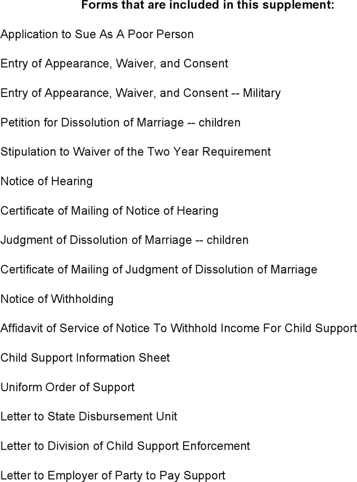 Illinois Forms For Divorce With Minor Children Page 2