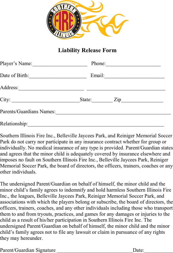 Illinois Liability Release Form 2