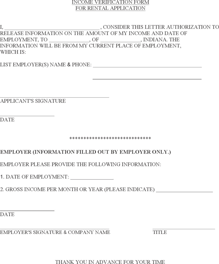 Indiana Rental Application Form Page 3