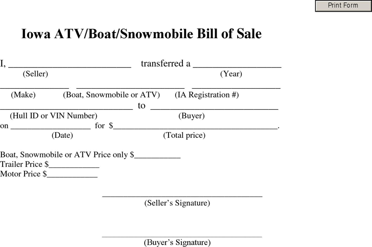 Bill of Sale Template Free Template Download,Customize and Print