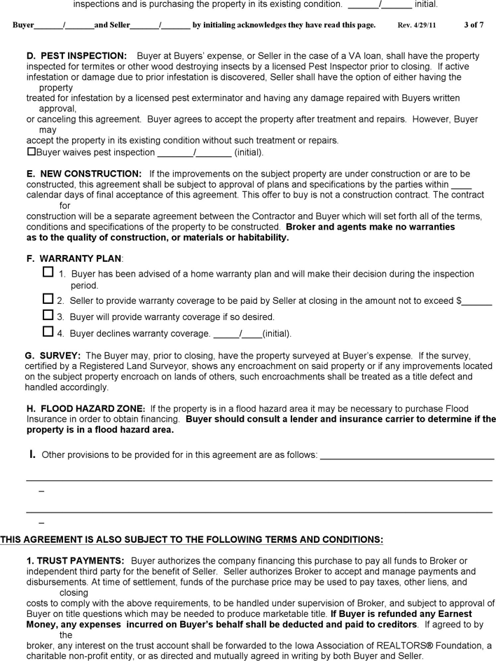 Iowa Purchase Agreement Form Page 4