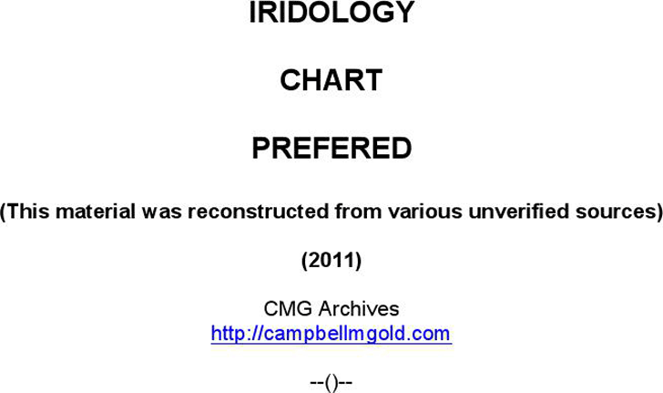 Iridology Chart 1