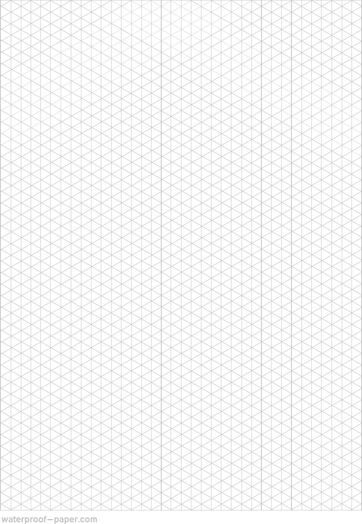 Isometric Graph Paper - Gray Vertical Triangle