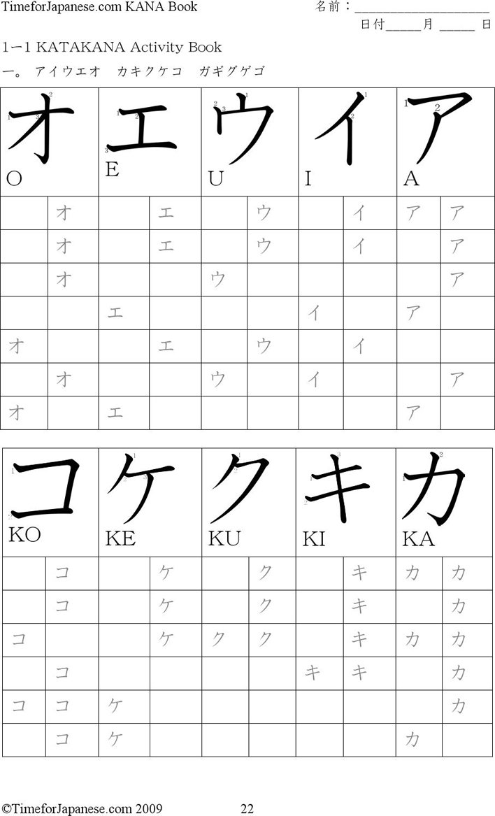 Katakana Chart 2 Page 2