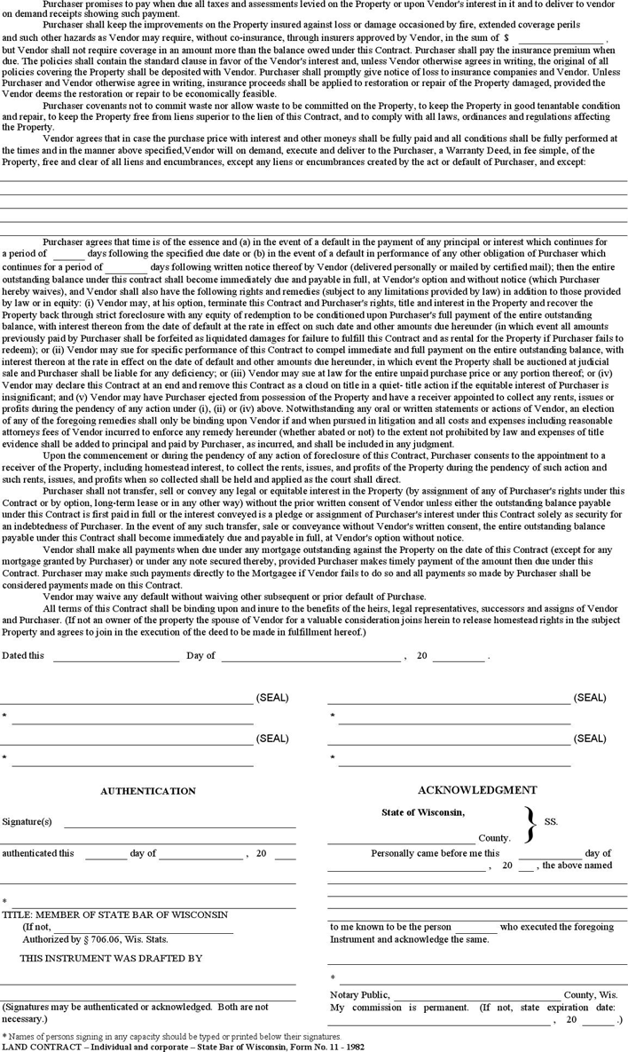 Land Contract Template 3 Page 2