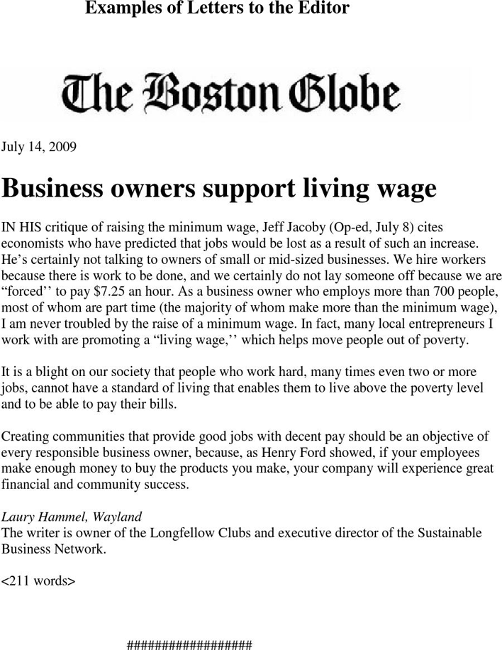 Letter To The Editor Example 3 Page 3