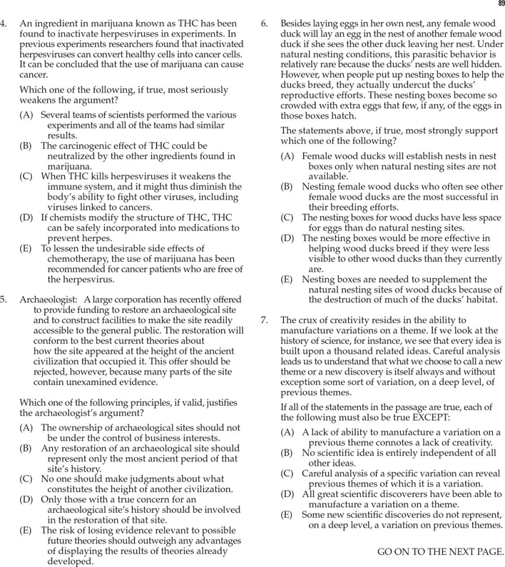 LSAT Sample Questions Template 2 Page 4